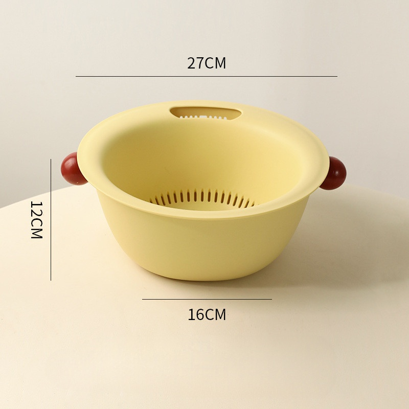 Colorful vegetable washing baskets