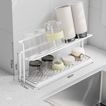 Multi-tiered cup holder in the kitchen