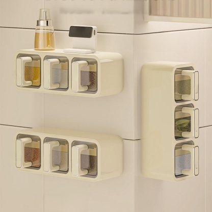 Wall-mounted condiment storage box