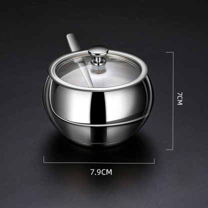 Stainless steel seasoning jars