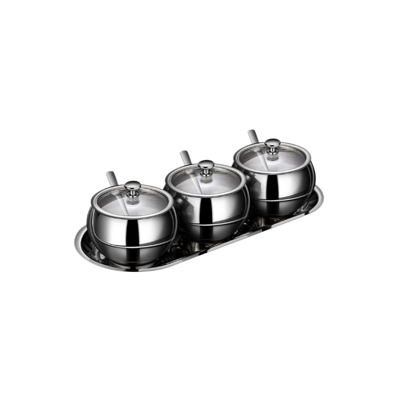 Stainless steel seasoning jars