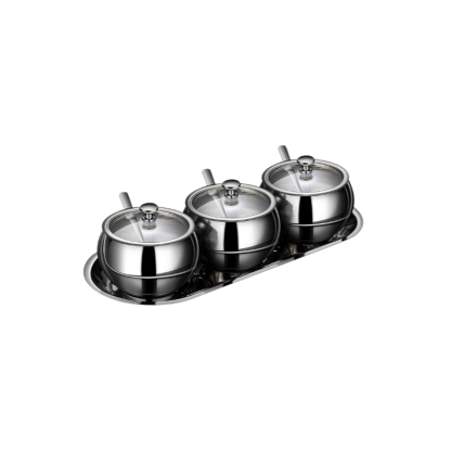 Stainless steel seasoning jars