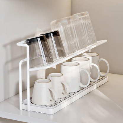 Multi-tiered cup holder in the kitchen