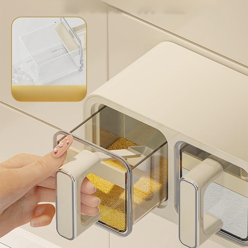 Wall-mounted condiment storage box