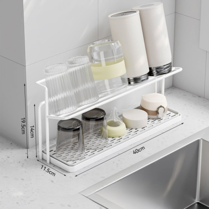 Multi-tiered cup holder in the kitchen