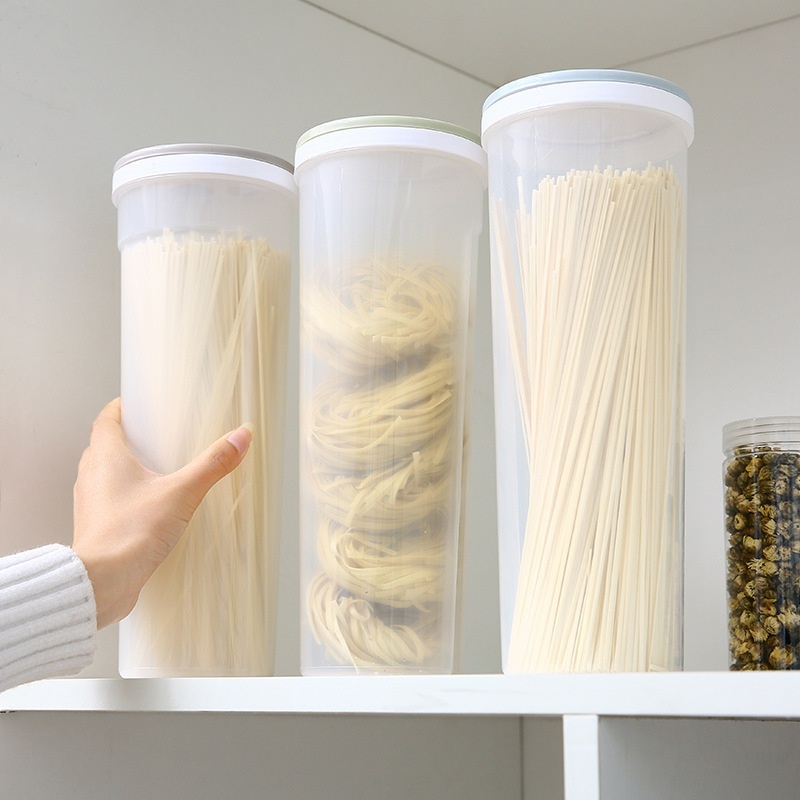 Round noodle storage container