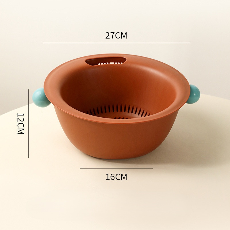 Colorful vegetable washing baskets