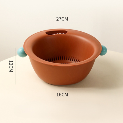 Colorful vegetable washing baskets