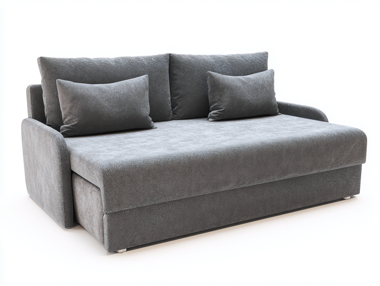 2 Seater Sofa Upholstered Fabric 200x105x85 cm - Grey - Modern Comfort Design-Sofauphut