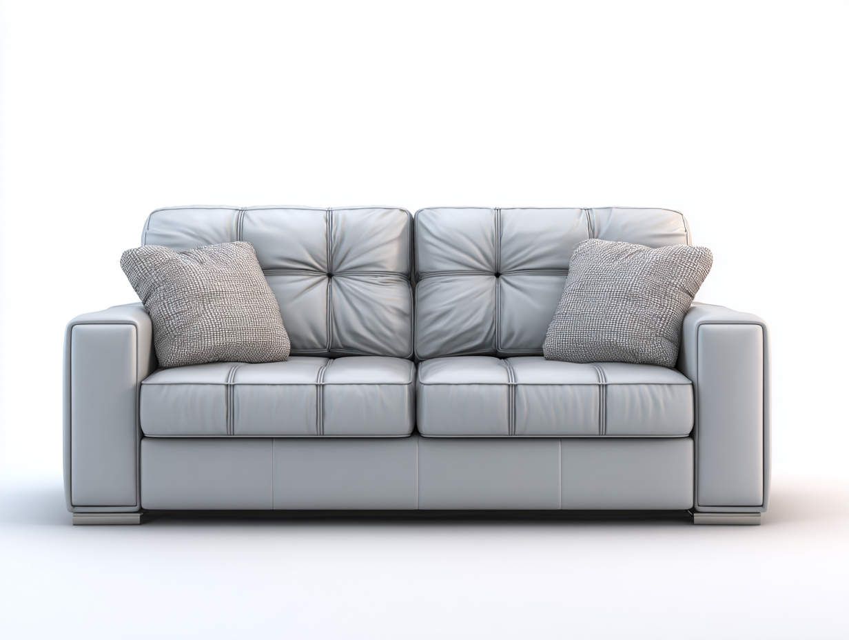 3 Seater Sofas Upholstered Fabric 225x95x85 cm - Light Grey - Modern Comfort Design-Dengethub