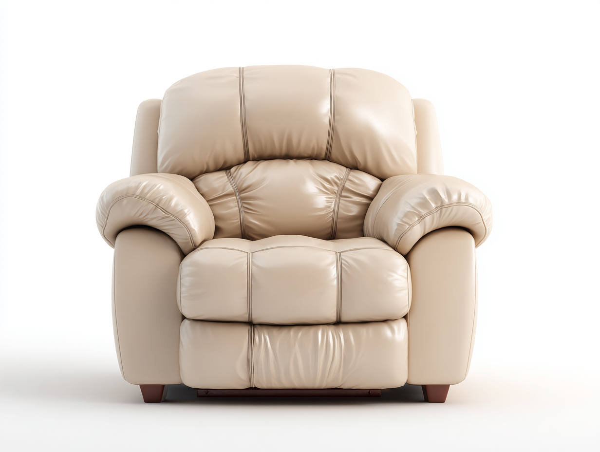 Recliner Chairs Upholstered PU Leather 95x95x100 cm - Beige - Manual Reclining Comfort-Dengethub