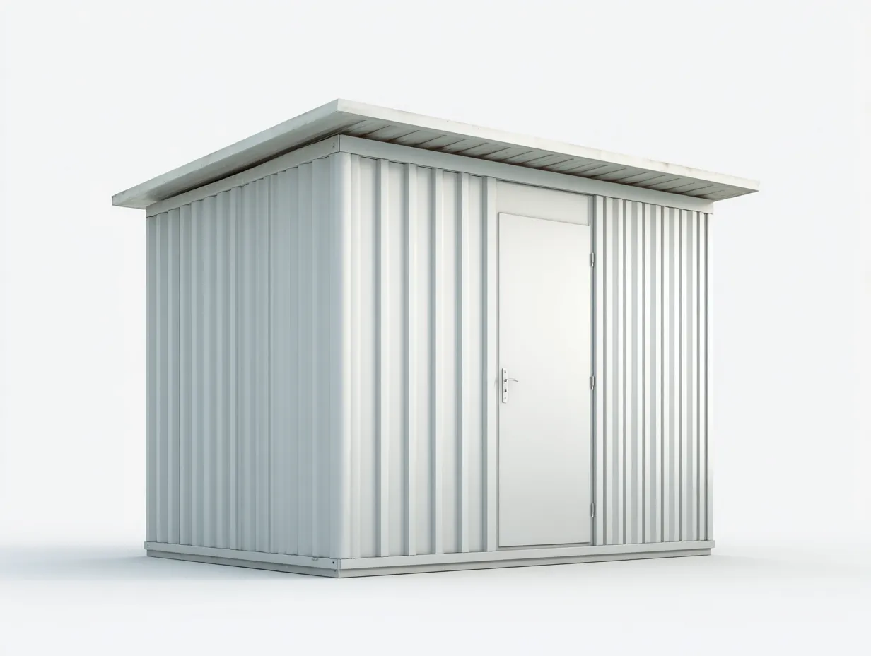 Garden Shed metal panel structure 200x150x210 cm - light grey - outdoor storage design-Cozygoio
