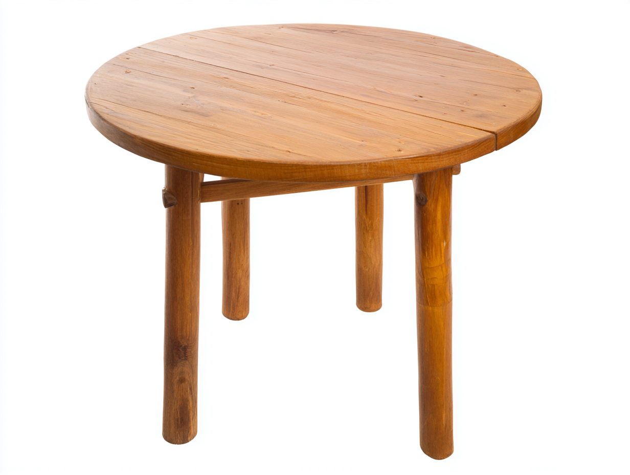 Garden Table Round Solid Wood Outdoor 90x90x75 cm - Natural Wood-Cozygoio