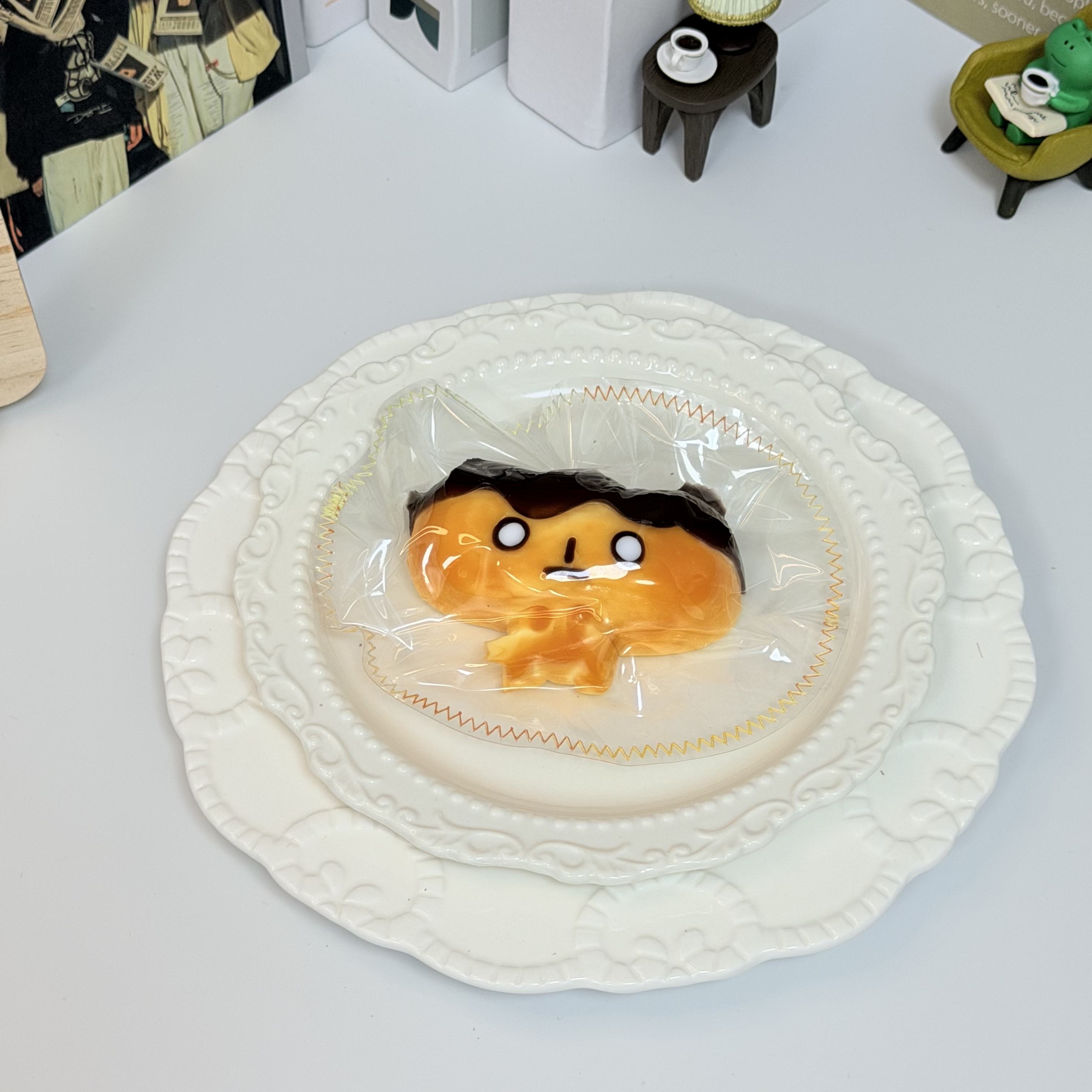 【泥っぽい感じ】ジイカワ  パン，押して潰せるおもちゃ，ストレス解消おもちゃ，食べられません.Squishy，Stress Relief Toy，high-quality handmade product. Not a food item.  A perfect gift.  