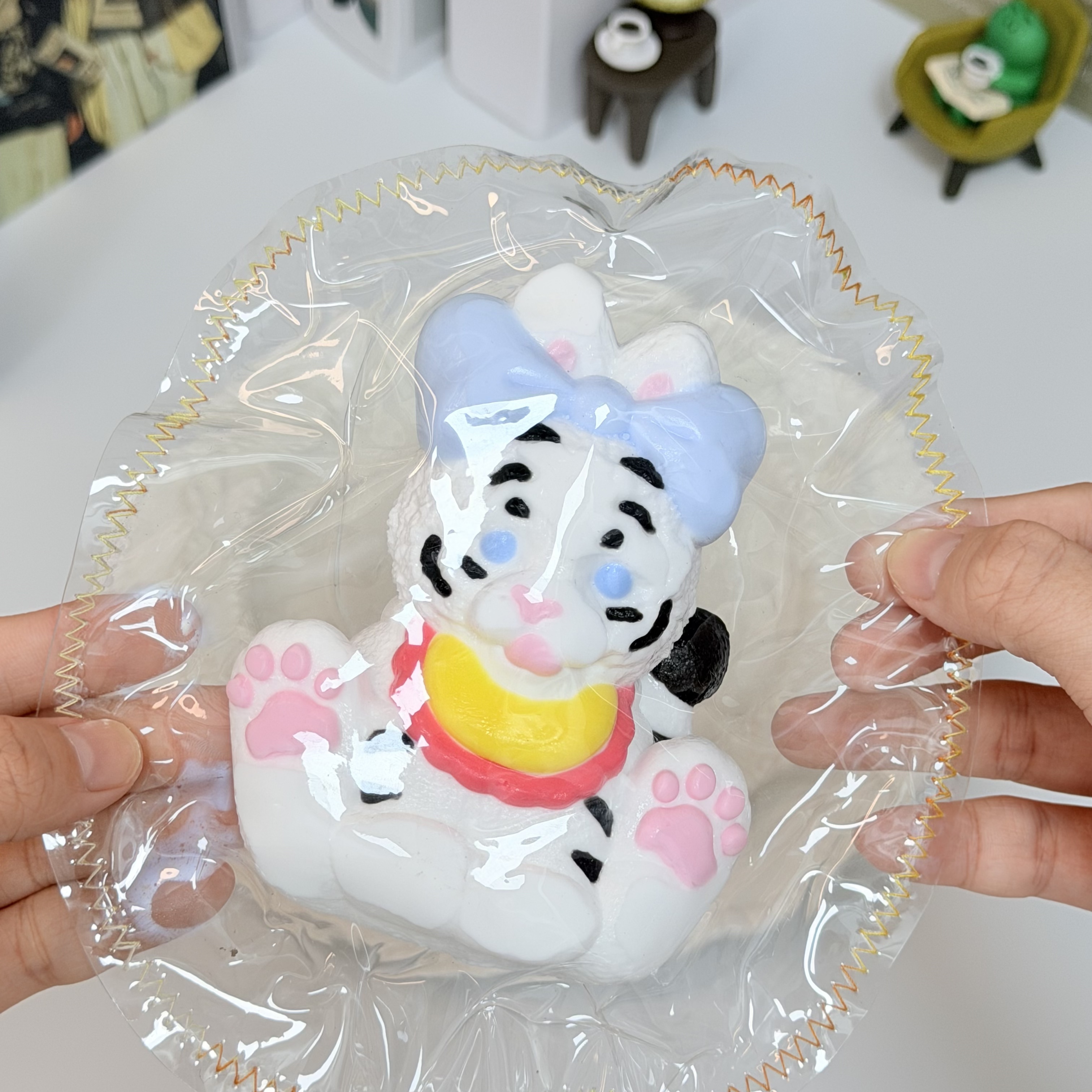 【泥っぽい感じ】カップルタイガース，押して潰せるおもちゃ，ストレス解消おもちゃ，食べられません.Squishy，Stress Relief Toy，high-quality handmade product. Not a food item.  A perfect gift.