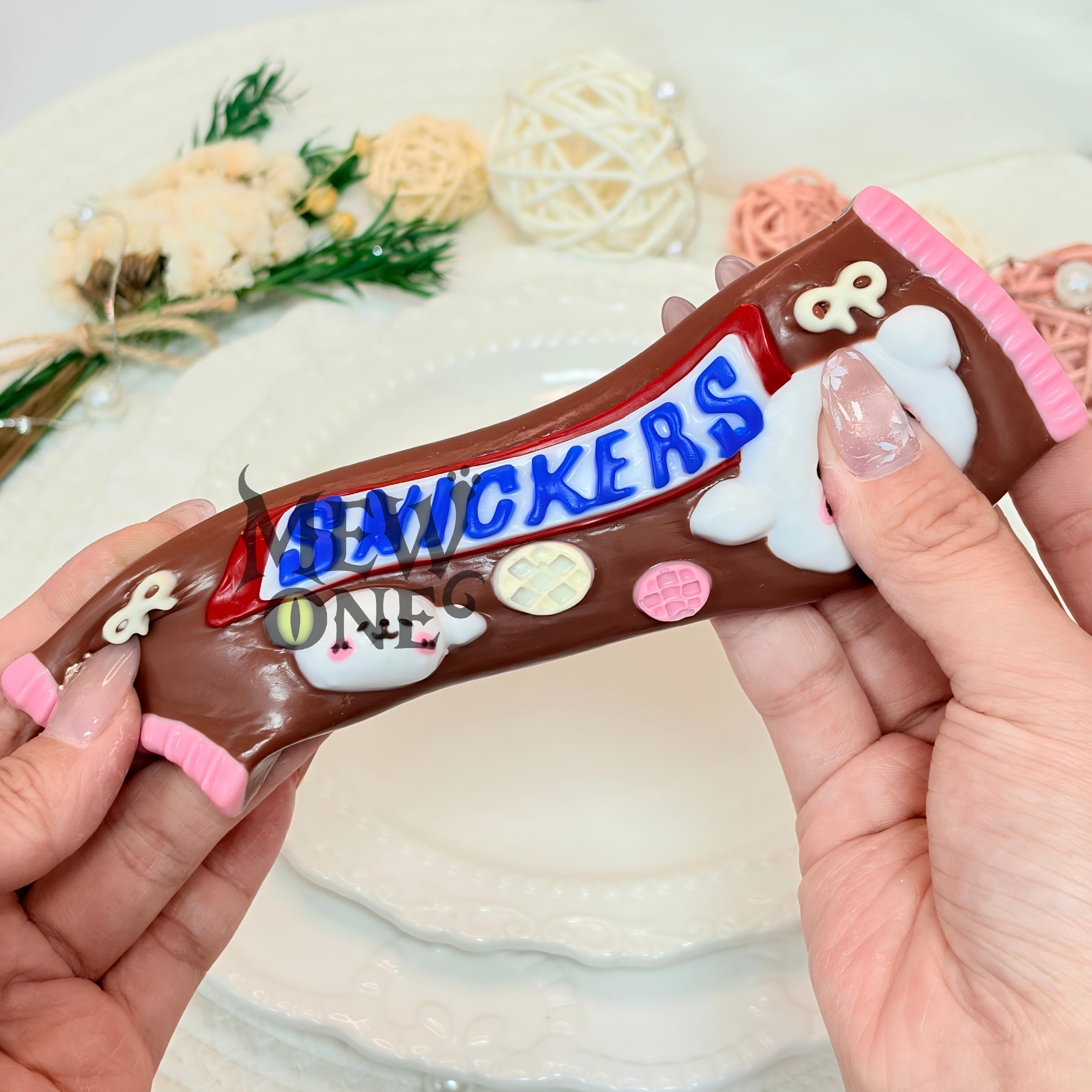 Snickers Puppy ，ねんねる，押して潰せるおもちゃ，high-quality handmade product. Not a food item.  A perfect gift.ストレス解消おもちゃ.