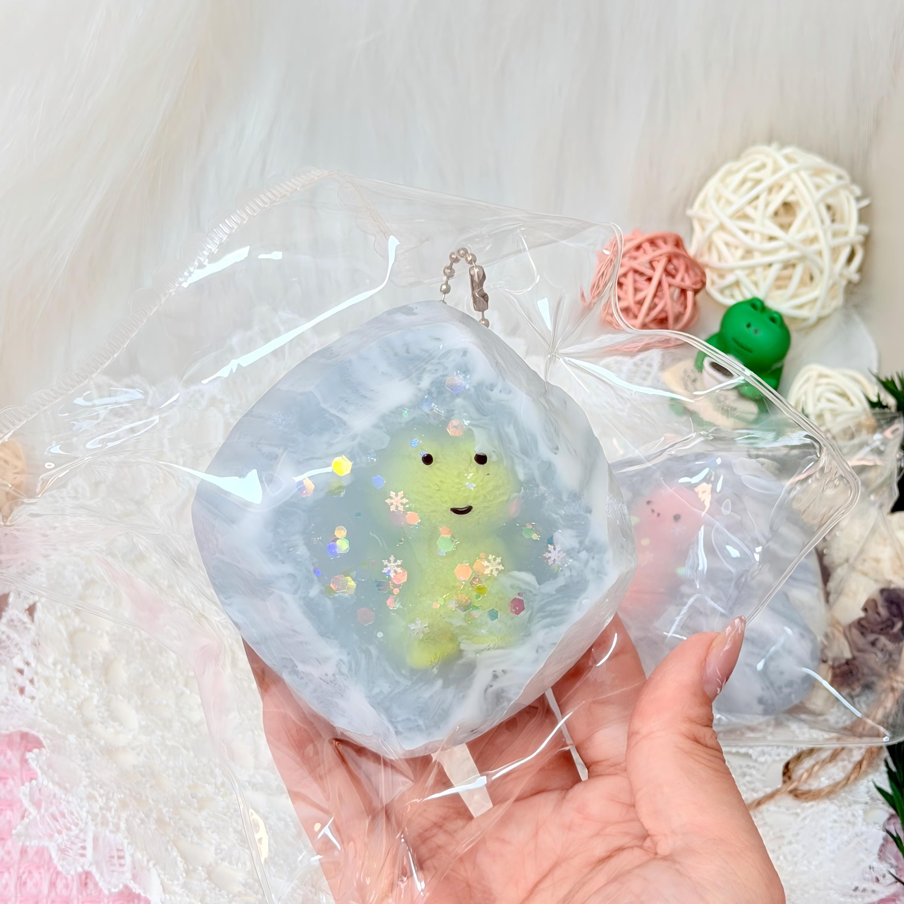 【泥っぽい感じ】Frozen World，，ねんねる，押して潰せるおもちゃ，ストレス解消おもちゃ，食べられません.Squishy，Stress Relief Toy，high-quality handmade product. Not a food item.  A perfect gift.