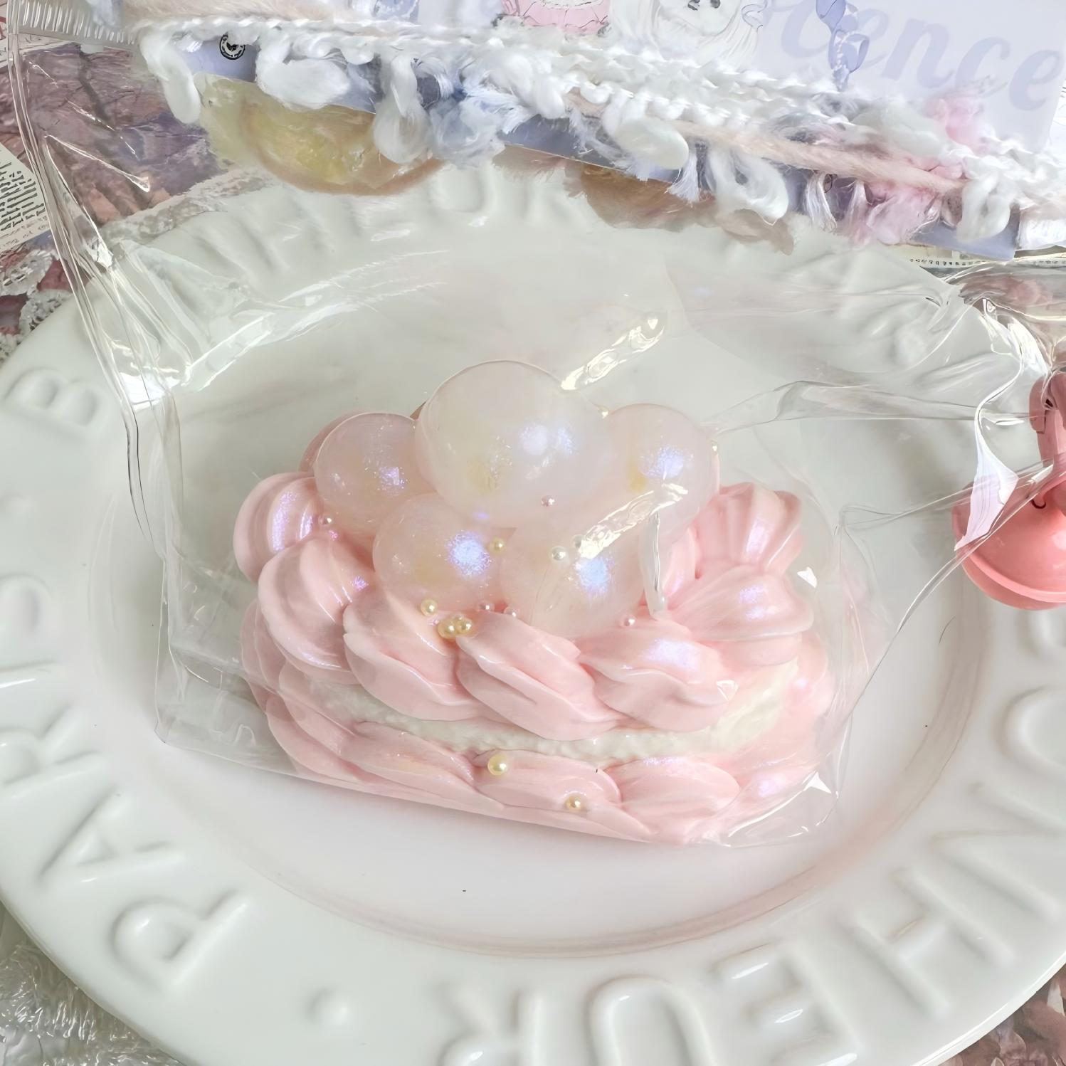Sparkly Mermaid Double Layer Cake ，ねんねる，押して潰せるおもちゃ，high-quality handmade product. Not a food item.  A perfect gift.ストレス解消おもちゃ.