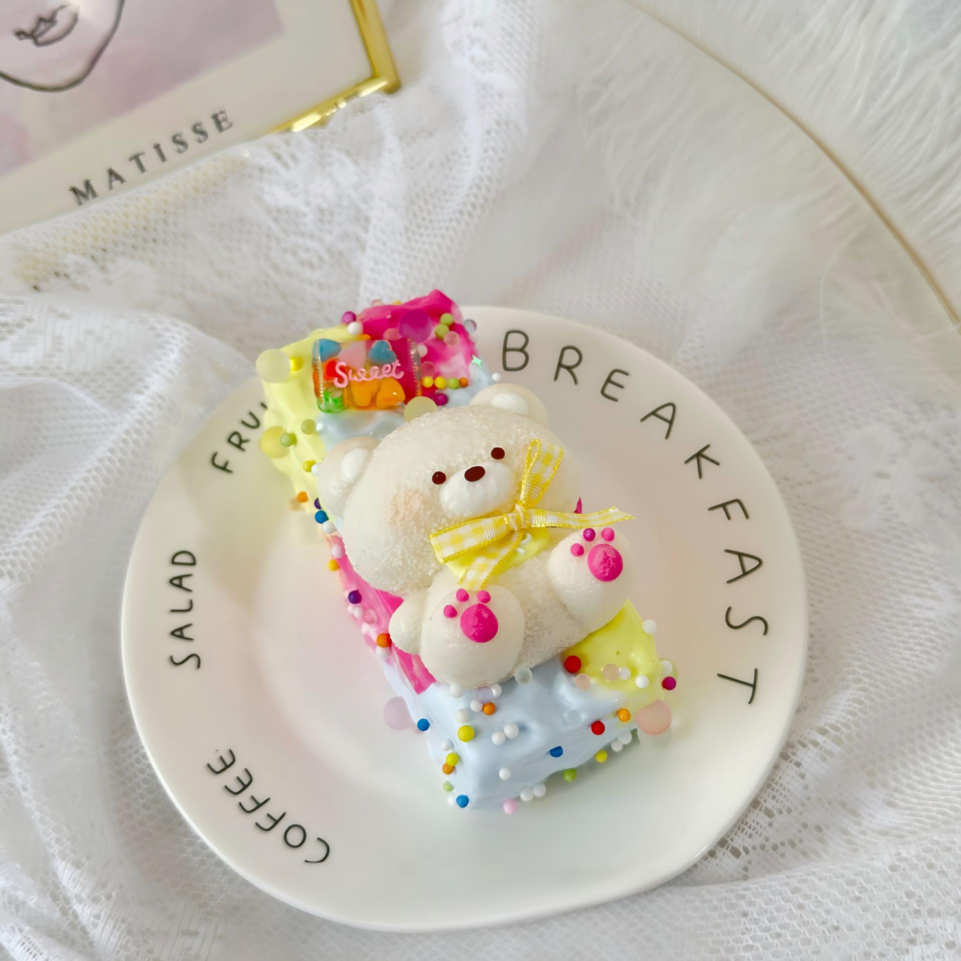 Animal Cake Series  ，ねんねる，押して潰せるおもちゃ，high-quality handmade product. Not a food item.  A perfect gift.ストレス解消おもちゃ.