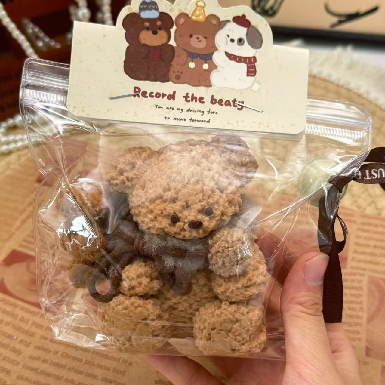 Baby Bear ，ねんねる，押して潰せるおもちゃ，high-quality handmade product. Not a food item.  A perfect gift.ストレス解消おもちゃ.