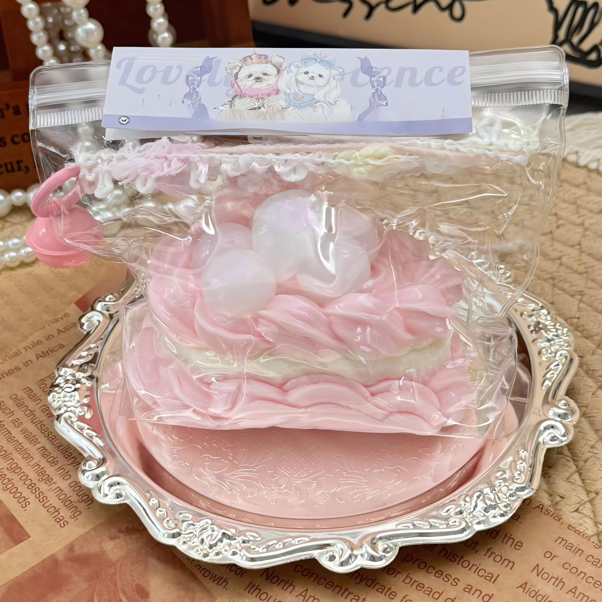 Sparkly Mermaid Double Layer Cake ，ねんねる，押して潰せるおもちゃ，high-quality handmade product. Not a food item.  A perfect gift.ストレス解消おもちゃ.