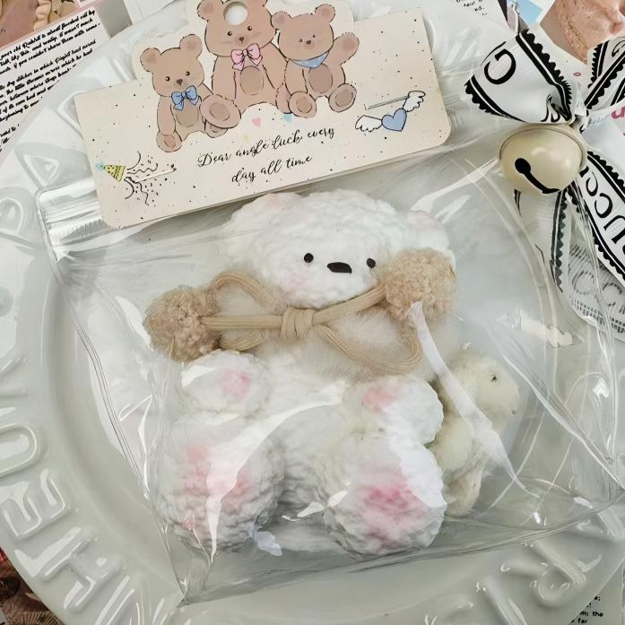 Baby Bear ，ねんねる，押して潰せるおもちゃ，high-quality handmade product. Not a food item.  A perfect gift.ストレス解消おもちゃ.