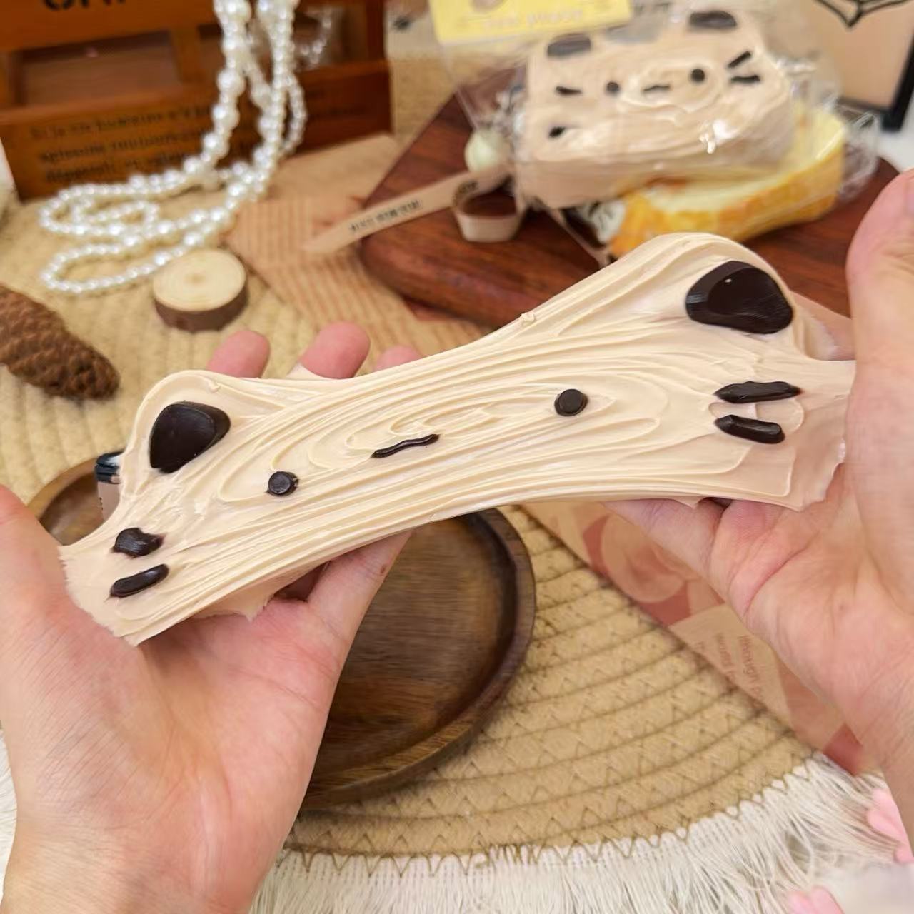 Cat Cookie ，ねんねる，押して潰せるおもちゃ，high-quality handmade product. Not a food item.  A perfect gift.ストレス解消おもちゃ.