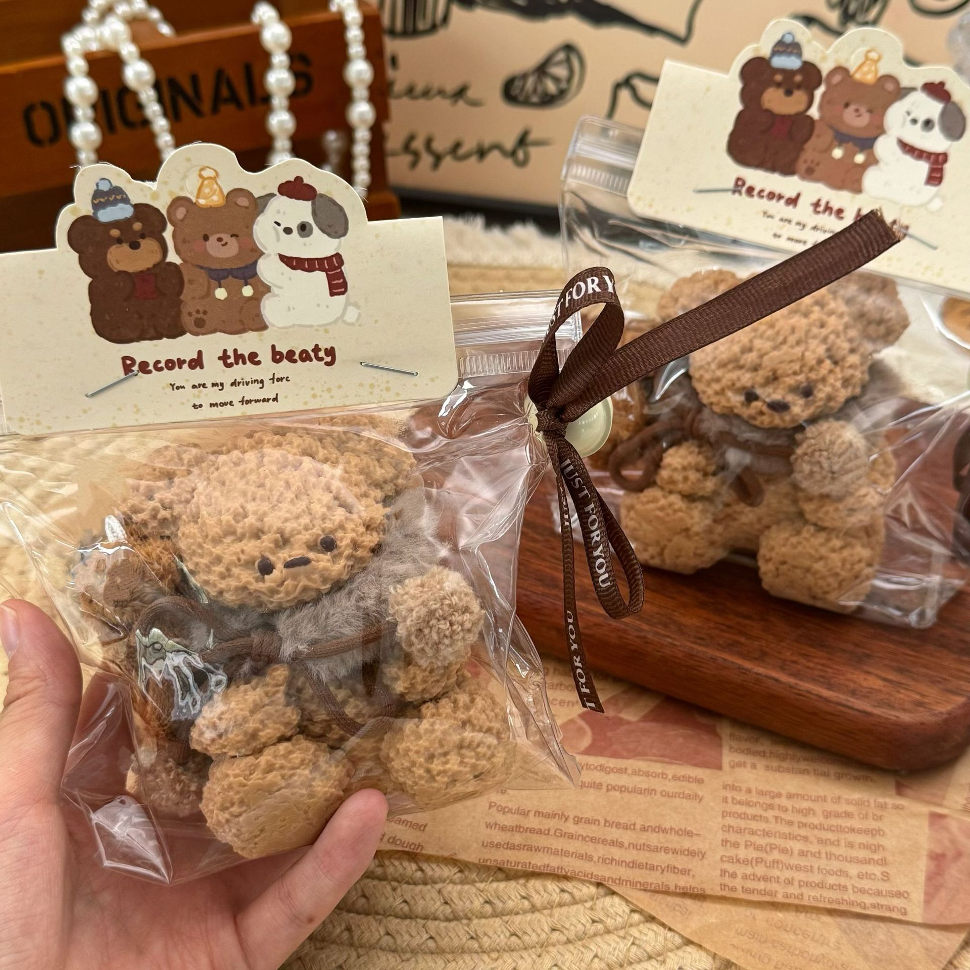 Baby Bear ，ねんねる，押して潰せるおもちゃ，high-quality handmade product. Not a food item.  A perfect gift.ストレス解消おもちゃ.