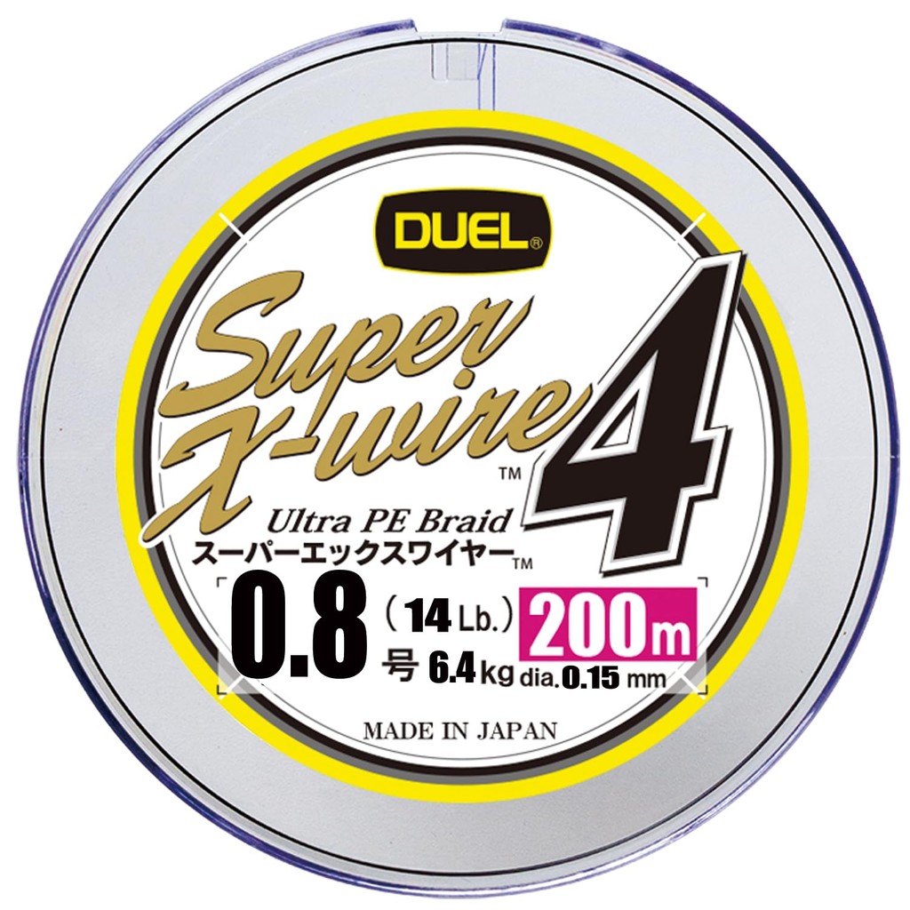 DUEL PE Fishing Line Super X Wire 4 Line, Fishing Tackle, High Strength, High Sensitivity