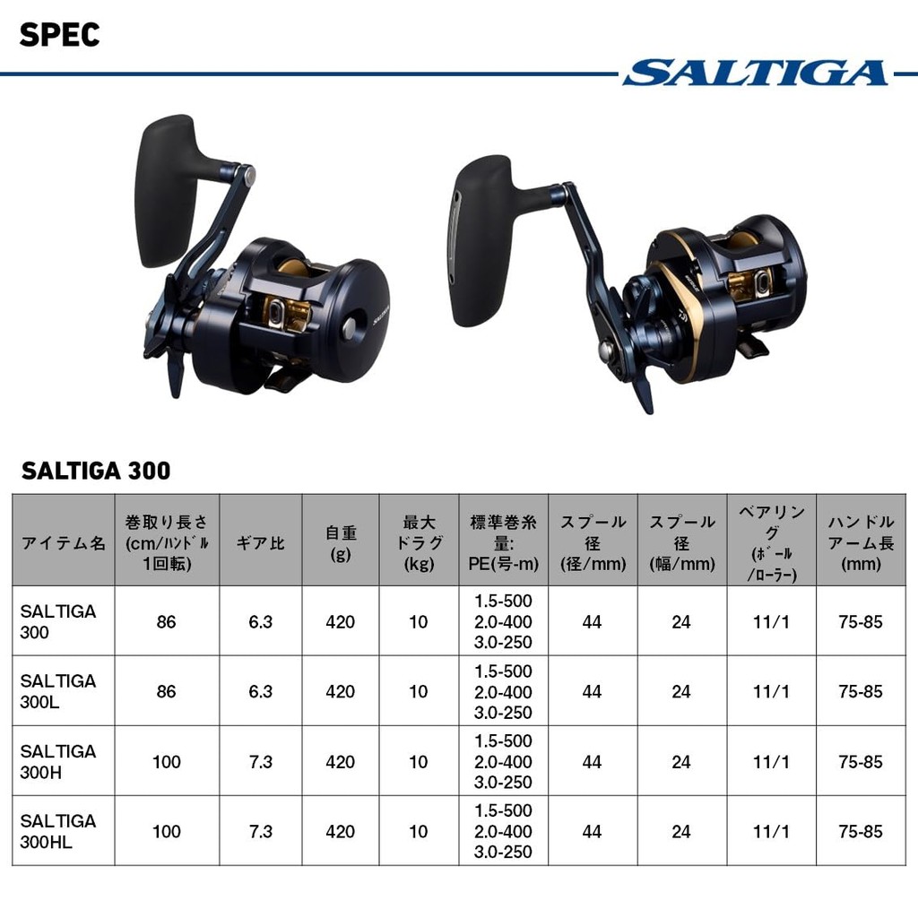 DAIWA SALTIGA Jigging Bait Reel Series 300 (2025 model)