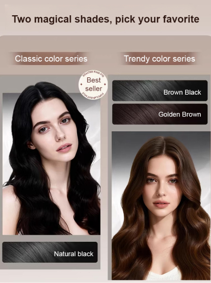 Plant-based bubble hair dye for black hair