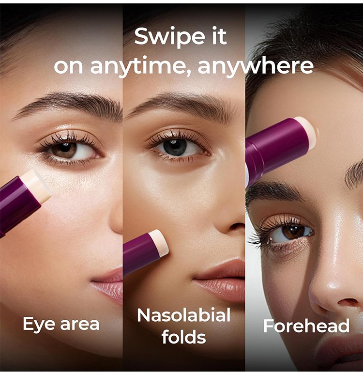 Wrinkle-lightening and firming eye cream stick