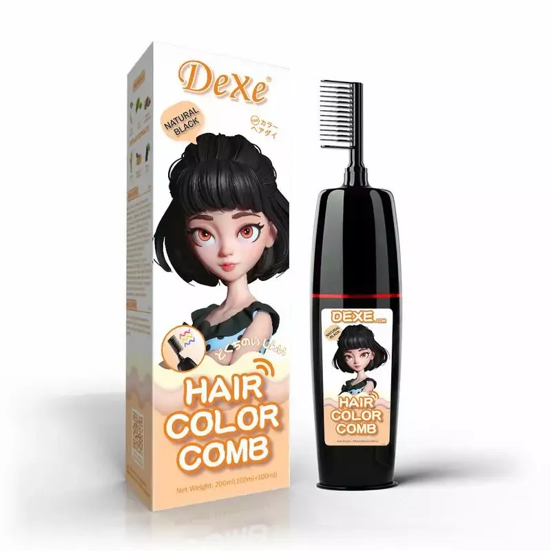 Plant-based bubble hair dye for black hair