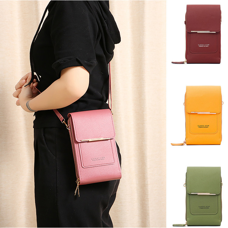New Touch Screen Cell Phone Bag Fashion Women's Korean Style Crossbody One-Shoulder Bag Multifunctio