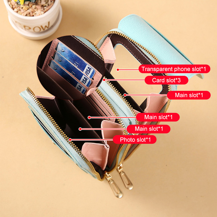 New Touch Screen Cell Phone Bag Fashion Women's Korean Style Crossbody One-Shoulder Bag Multifunctio