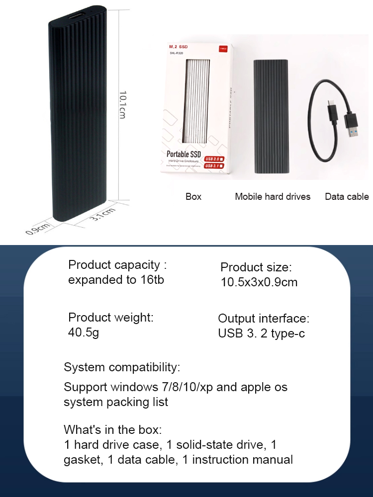16TB Type-C Portable SSD: Universal for All Devices, 1GB/s Read Speed, Stable Storage Without Lag