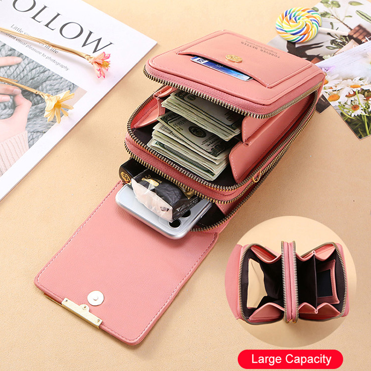 New Touch Screen Cell Phone Bag Fashion Women's Korean Style Crossbody One-Shoulder Bag Multifunctio