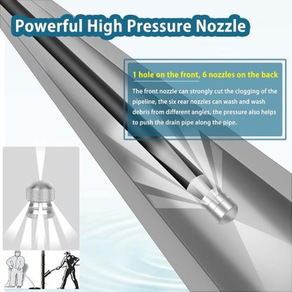 High pressure car washing machine hose sewage pipe rat nozzle pipeline cleaning hose