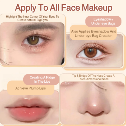 Lazy eyeshadow stick three colors one touch matte earth color concealer light makeup three in one wa