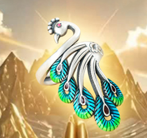 Traditional Enamel Phoenix Lucky Ring