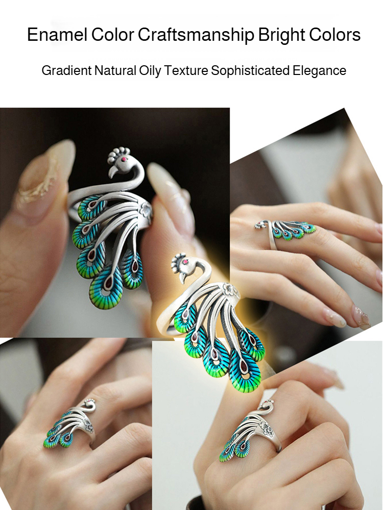 Traditional Enamel Phoenix Lucky Ring