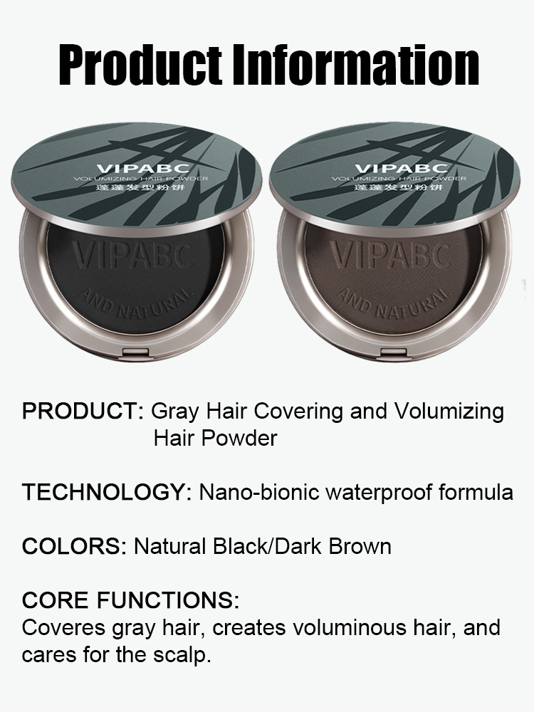 【Hair Styling Tool】Root Concealer Powder for Covering Gray Hair and Adding Volume