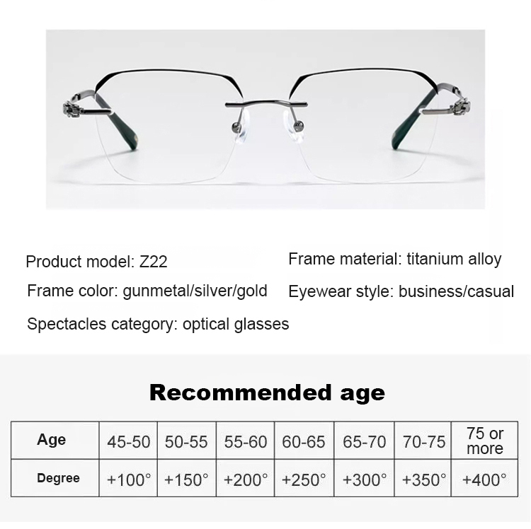 Ultra-light blue light blocking high-end reading glasses
