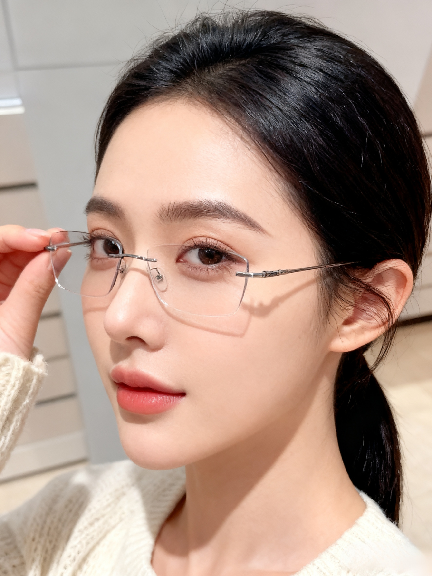 Color-changing anti-blue light presbyopia glasses