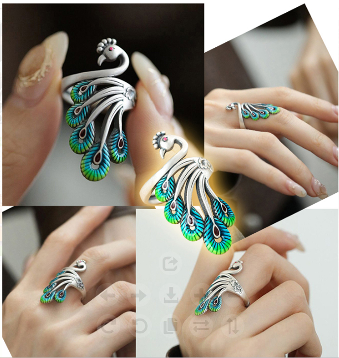 Traditional Enamel Phoenix Lucky Ring