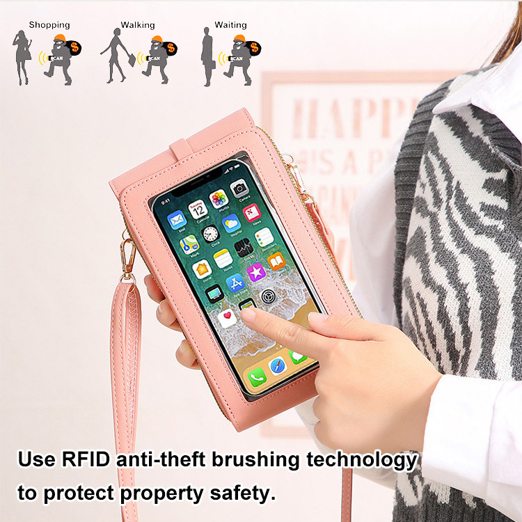 New Touch Screen Cell Phone Bag Fashion Women's Korean Style Crossbody One-Shoulder Bag Multifunctio