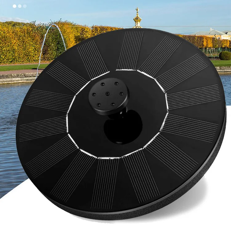 Solar floating fountain, no need for external power supply, convenient installation and simple opera