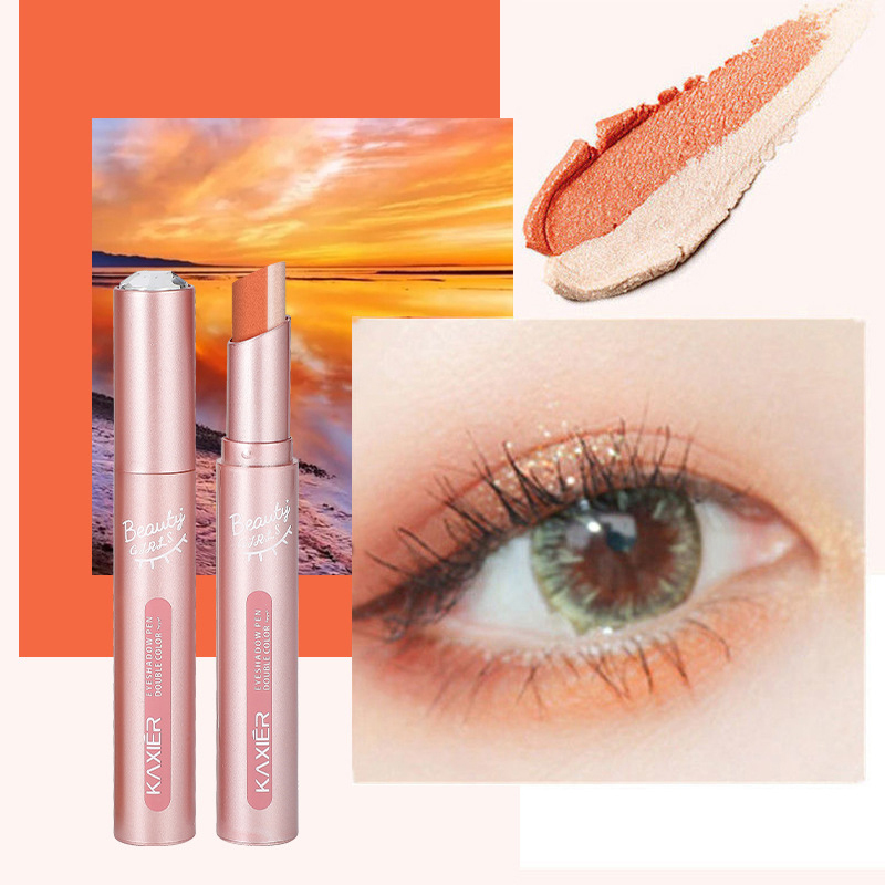 Gradient two-color lazy eye shadow stick