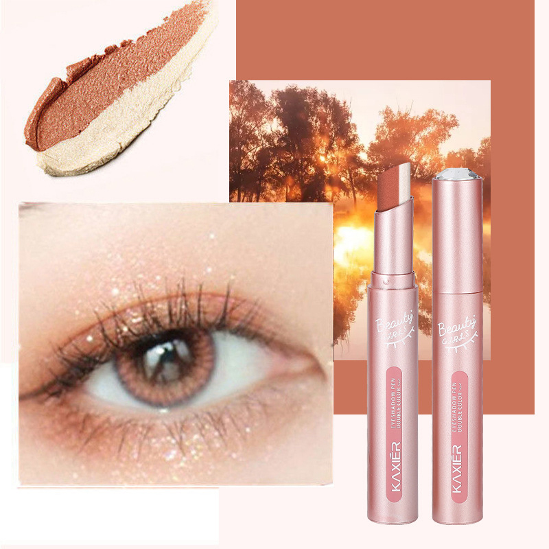 Gradient two-color lazy eye shadow stick