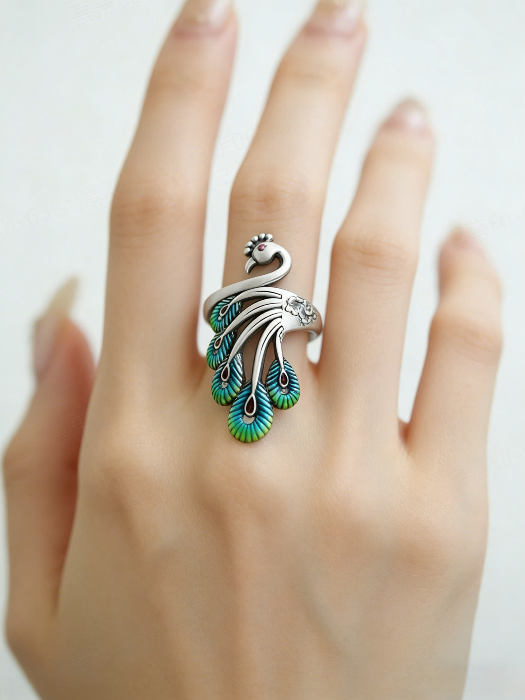 Traditional Enamel Phoenix Lucky Ring